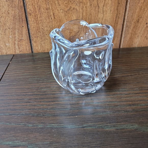 Lead Crystal Tulip tea lite Candle Holder - Picture 3 of 7